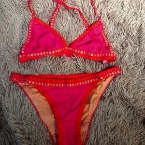 Victoria's Secret Coral and Peach Bikini